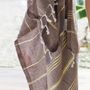 Other bath linens - Hammam Towel Brown Gold in organic cotton GOTS certified - LESTOFF FRANCE