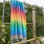 Autres linges de bain - Fouta Rainbow en coton biologique certifié GOTS - LESTOFF FRANCE