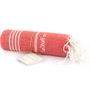 Other bath linens - Hammam Towel Red in organic cotton GOTS certified - LESTOFF FRANCE