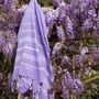 Other bath linens - Hammam Towel Lilac in organic cotton GOTS certified - LESTOFF FRANCE