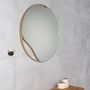 Miroirs - Miroir PUDDLE | bois de chêne, noir ou blanc, ∅ 70 cm - NAMUOS
