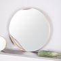 Mirrors - Mirror PUDDLE | oak wood, black or white, ∅ 50 cm - NAMUOS