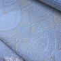 Upholstery fabrics - UPHOLSTERY FABRIC /GREEN-WHITE & GOLD  - DEMTEKS