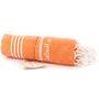 Autres linges de bain - Fouta Orange en coton biologique certifié GOTS - LESTOFF FRANCE
