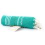 Other bath linens - Hammam Towel Turquoise in organic cotton GOTS certified - LESTOFF FRANCE