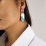 Bijoux - Boucles d'oreilles en corne naturelle et laque - L'INDOCHINEUR PARIS HANOI