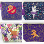 Clutches - Embroidered Liberty Print Fabric Pouch Toy-poodle bastards, Rabbit ballerina, Prince corgi, Toy-poodle witch  - KEORA KEORA GOODS JP