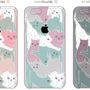 Objets de décoration - Coque acrylique pour iPhone 6,7,8/Ⅹ/11/12 -  Chat - KEORA KEORA GOODS JP