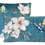 Fabric cushions - Cover Hummingbird Blue - AUTREFOIS DÉCORATION