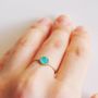 Jewelry - K18 Sea Blue Chalcedony Ring - NAM