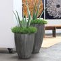Poterie - SABLE FIBER - Grand pot de fleurs à rayures verticales - NEXX DECOR LTD