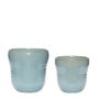 Pottery - Pot, ceramics, blue, s/2 - HÜBSCH