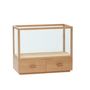Storage boxes - Display, oak/glass, FSC, nature - HÜBSCH