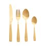 Kitchen utensils - Cutlery, knife/fork/spoon/teaspoon, gold, s/16 - HÜBSCH