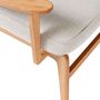 Chaises longues - Chaise longue, polyester/chêne, FSC, nature/gris - HÜBSCH