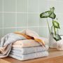 Bath towels - Towel, cotton, sand/blue/orange - HÜBSCH
