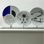 Unique pieces - Installation on base of plates illustrated PLUME - VERONIQUE JOLY-CORBIN
