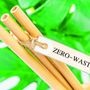 Kitchen utensils - Biodegradable and eco-friendly natural bamboo straws L20 cm, neutral. - APERO CONCEPT