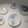 Unique pieces - Wall installation of illustrated plates GARDEN - VERONIQUE JOLY-CORBIN