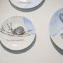 Unique pieces - Wall installation of illustrated plates GARDEN - VERONIQUE JOLY-CORBIN