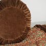Fabric cushions - Round Pleated Velvet Cushion - MAISON VELVETY