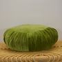 Fabric cushions - Round Pleated Velvet Cushion - L'ATELIER DES CREATEURS