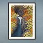 Poster - Japanese print landscape The Azuma Gorge from Kawase Hasui ready to be framed 30x40 cm - BILLPOSTERS