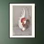Affiches - Estampe japonaise oiseaux Coq et poule de Ohara Koson prêt-à-encadrer 30x40 cm - BILLPOSTERS