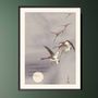Poster - Japanes print birds White-fronted Geese from Ohara Koson ready to be framed 30x40 cm - BILLPOSTERS