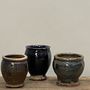 Pottery - Old black planters - THE SILK ROAD COLLECTION