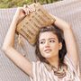 Gifts - JANE Raffia Pouch and Removable Wrist Strap - SANABAY PARIS