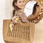 Shopping baskets - JANE TOTE BAG - natural dyed raffia tote - SANABAY