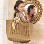 Shopping baskets - JANE TOTE BAG - natural dyed raffia tote - SANABAY