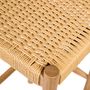 Benches - Stool in oak wood and paper rope 35x35x75 cm MU21012  - ANDREA HOUSE