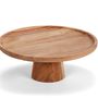 Kitchen utensils - Cake stand made of acacia wood Ø21.5x9.5 cm MS21074 - ANDREA HOUSE