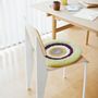 Design carpets - POCO40_LUNA design rug seat cushion yellow 100%wool Φ40cm - ZAPPETO