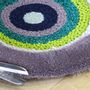 Design carpets - POCO40_AQUAMARIN design rug seat cushion light blue 100%wool Φ40cm - ZAPPETO