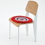Design carpets - POCO40_BERRY  design rug seat cushion red 100%wool Φ40cm - ZAPPETO