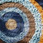 Design carpets - POCO40_COELACANTH design rug seat cushion multicolor 100%wool Φ40cm - ZAPPETO