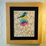 Other wall decoration - Little bird and her flower — Framed drawing - L'ATELIER DES CREATEURS