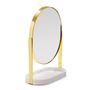 Meubles pour salle de bain - Miroir effet marbre et métal doré BA21050 - ANDREA HOUSE