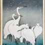 Affiches - Affiche. Snowy Heron. - THE DYBDAHL CO.