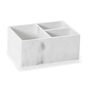 Caskets and boxes - Marble effect polyresin organizer 30.5x15x3.5 cm AX21049 - ANDREA HOUSE