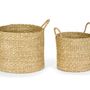 Caskets and boxes - Set of 2 herbarium baskets; Ø35x29 cm/Ø26x24 cm AX21098 - ANDREA HOUSE