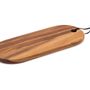 Dessous de plat - Planche à découper ovale bois d'acacia 16x38x2 cm CC21059 - ANDREA HOUSE