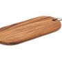 Dessous de plat - Planche à découper ovale bois d'acacia 21x46x2 cm CC21060 - ANDREA HOUSE