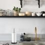 Ustensiles de cuisine - Porte-éponge/rondelle en polyrésine effet marbre noir 12,5 x 9,5 x 6 cm CC21066 - ANDREA HOUSE