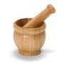 Kitchen utensils - Rubber wood mortar and pestle Ø9.5x9 cm CC21072 - ANDREA HOUSE