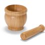 Kitchen utensils - Rubber wood mortar and pestle Ø9.5x9 cm CC21072 - ANDREA HOUSE