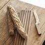 Kitchen utensils - Acacia wood breadboard and knife 52.5x12x1.5 cm CC21073  - ANDREA HOUSE